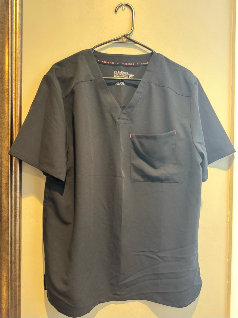 Fabletics Black V-Neck Scrub Top